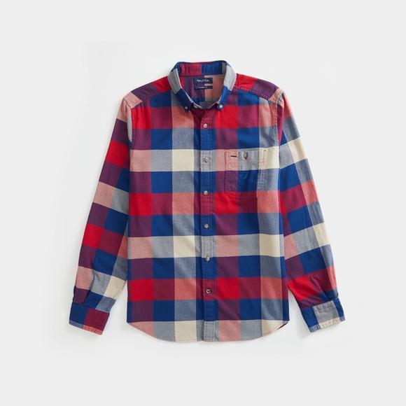 Boys Long Sleeve Crew Cuts Plaid Button Down - Picture 1 of 4